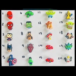 Shoe Charms ALL 20 Count!!! 👾🦹🦸🏽‍♂️💪🏽💙